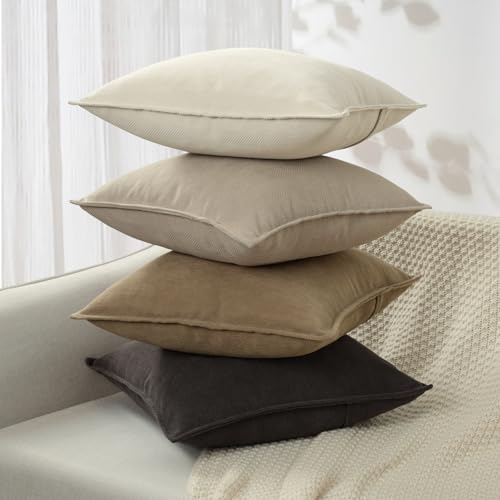 ZWJD Fundas Cojines 40x40 Set de 4 Fundas de Cojines de Chenilla, Funda de Cojin Decorativos Elegantes, Suaves y Lujosos para Sofá, Cama y Decoración del Hogar - imagen 4