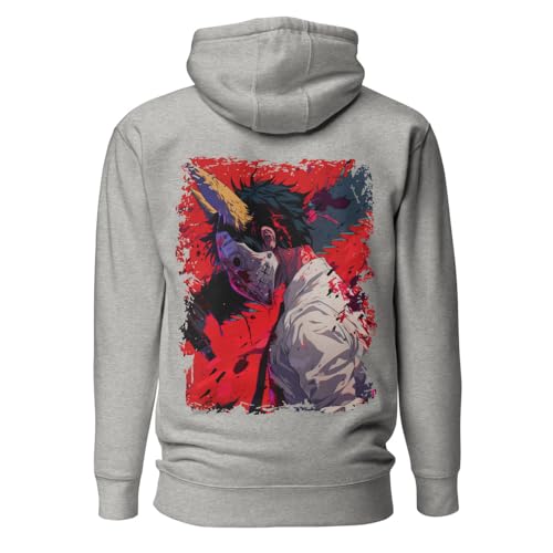 Sweat à capuche gris anthracite Fox Devil Kon coupe premium XL unisexe - 4