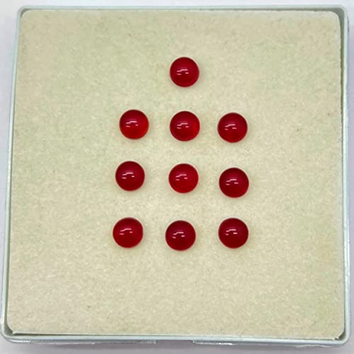 Loose Gemstone 10Pieces Red Spinel Chalcedony 10 Pieces Stone Size 8X8Mm Shape Round Cut Smooth Making, Beading & Craft Supplies 7$St03D33 #TOP3