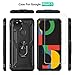 for Google Pixel 5 Case with [2 Pack] Tempered Glass Screen Protector, for Google Pixel 5 5G Case [Military-Grade] Protective，with Magnetic Kickstand Car Mount Holder Black
