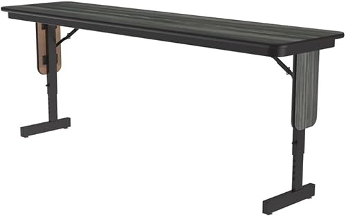 Correll Panel Leg Adj (HPL) - Mesas de seminario, 18 x 72 pulgadas, New England Driftwood