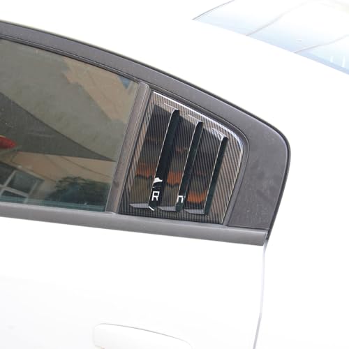Image of Side Window Louvers Air Vent Scoop Shades Cover Blinds ABS for Dodge Charger 2011-2021 (Carbon Fiber Pattern)