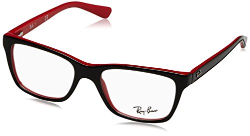 ray ban black and red frame