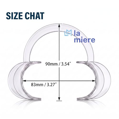 Image of LA MIERE Dental Cheek Retractor C Shape Mouth Opener Size M, Pack of 3, Clear