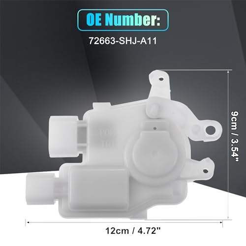 Image of X AUTOHAUX Replacement Rear Left Driver Side Power Door Lock Actuator Motor for Honda Odyssey 2005-2010 5-Door Side Slide Door Lock Door Latch Actuator Assembly Replace No.72663-SHJ-A11 White