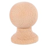 Pinnacolo in Legno Grezzo Rotondo, Capitello Classico per Arredamento...