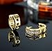 MDFUN 18K Yellow Gold Plated Huggie Earrings Cubic Zirconia Stud Hoop Earrings for Women