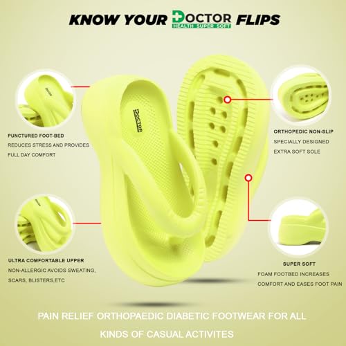 Image of DOCTOR HEALTH Women's Super Soft Lightweight Anti-Skid High Heels Slippers | Comfortable Waterproof Everyday Wear | Classic Ultra Soft