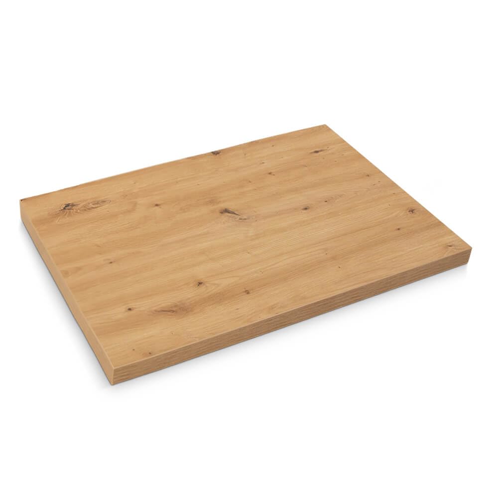 Küchenarbeitsplatte nach Maß – 3,8 cm stark – robuste HPL-Beschichtung (Artisan Eiche, Tiefe 50 cm x Länge 80 cm)