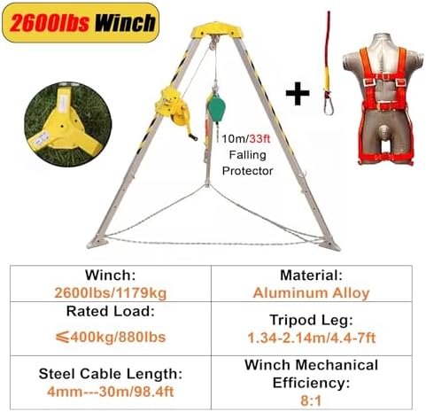 Compact Aluminum Tripod 1.342.14m Telescopic AntiFall Rescue Legs for Deep Wells Sewers Chimneys Emergency Fire Support Portable Safety Equipment.