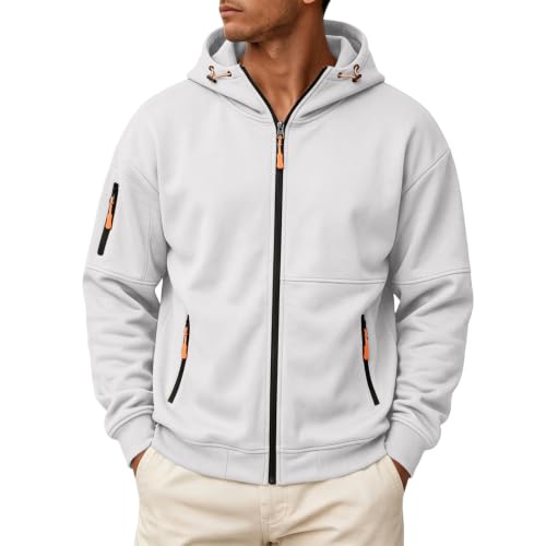 Mens Hoodies Zip Up Tactical Hoodie Sweatshirt with Hood Sweat Shirt - image 1