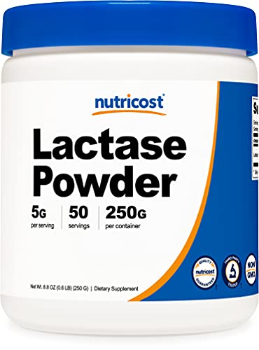 Nutricost Lactase Powder 250 Grams - Pure, Non-GMO, Gluten Free, Premium Lactase Powder