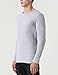 Comfneat Men's 2-Pack Thermal Long Sleeve Undershirt Waffle Knit Soft Comfy Crew Neck Underwear Top (Light Grey Melange + Navy 2-Pack, L)