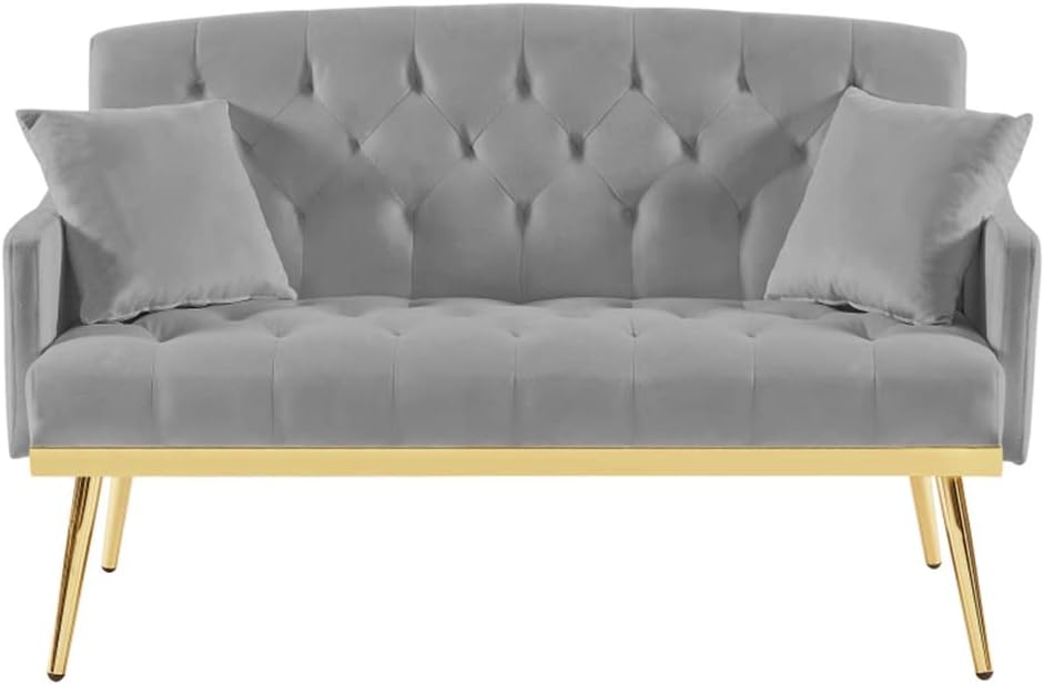 2 Seater Sofa，Golden Leg，Velvet Sofa，Interior Furniture, Living Room and Bedroom