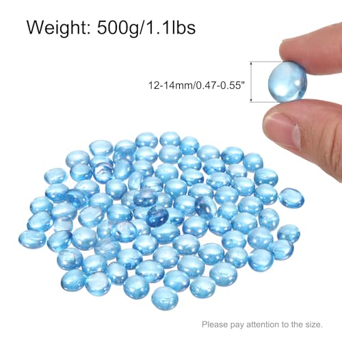 Perles de verre plates de qualite MECCANIXITY bleu marine 500g - 3