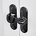 Wocoe Black 90/180° Barn Door Latches，Right Angle Door Lock,Zinc Alloy Flip Latch for Cabinets, Windows, Gardens, Barn, Bathroom,Cabinets and Small pet Cages