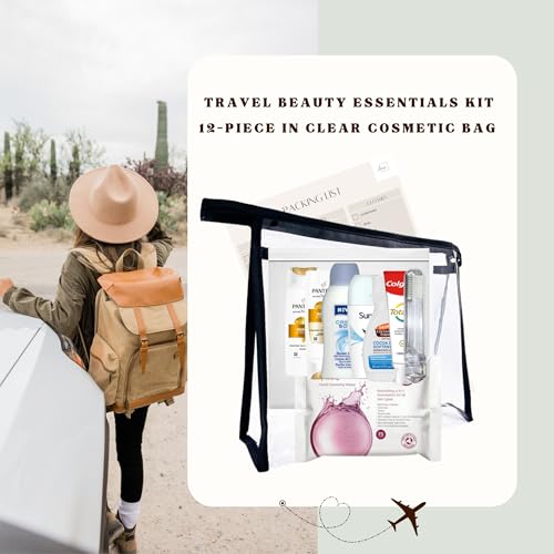 Women’s Mini Travel Toiletries Set – Travel Size Toiletries Under 100ml, Airport Security Approved Essentials with Clear Travel Bag for Holiday, Hospital, Maternity, Camping - Image 6