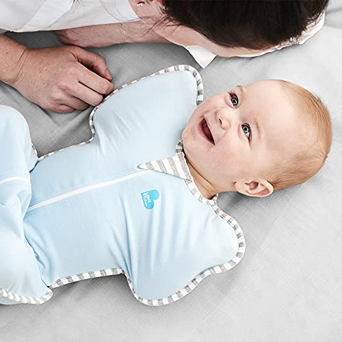 Image of Love To Dream Swaddle UP, Baby Sleep Sack, Twin Zipper For Easy Diaper Changes, Arms UP Position, Hip-Healthy, Lightweight & Breathable, Sleeping Bag, Moderates Ideal Temps, 1-3 M, Olive Stars & Moon