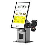 CIELOBLOEN 21,5-Zoll-Touchscreen-Kiosk, LCD-Bildschirm-Digital-Signage-Kiosk, Stand-Digital-Signage-Display, interaktives Display für Einkaufszentren, Selbstbedienungs-Bestellungen DesktopVersion