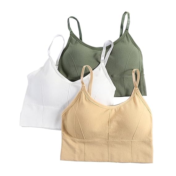 Image of Acnos 7 Colors Women's Wirefree Non Padded Super Combed Cotton Elastane Stretch Medium Coverage Everyday Bra with Concealed Shaper Panel and Adjustable