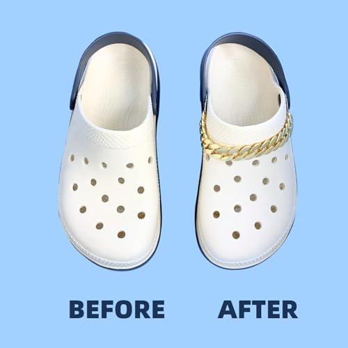 Image of Bling Shoe Chains For Adults Women Men Teens Girls Boys, Rhinestone Chain Shoe Charms For Clog Sandals,Shoe Decoration Accessories For Birthday Gifts Party Favors