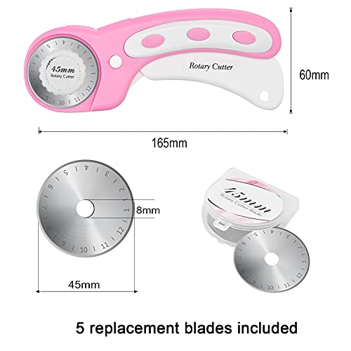 45mm Rotary Cutter with 5 Extra Blades