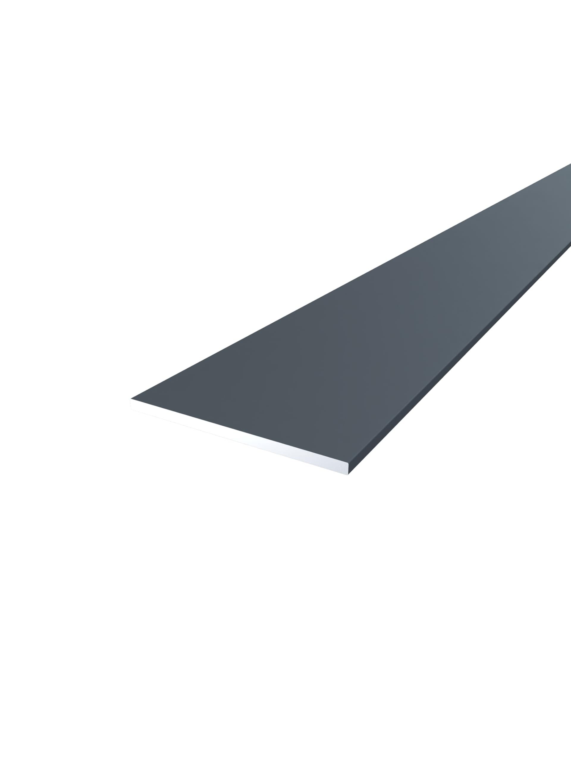 Profil Plat Aluminium 60x2 Mm - Longueur 2500 Mm, Finition RAL 7016 Gris Anthracite Mat, Verni, Fabrication Italienne