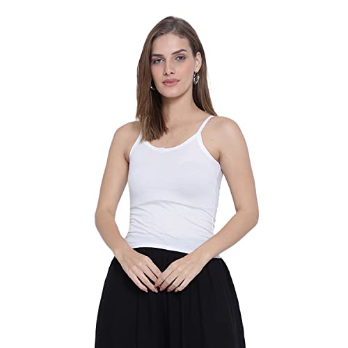 Image of Sky Heights Women Pure Cotton Short Length Camisole /Spaghetti Combo (Pack of 5)