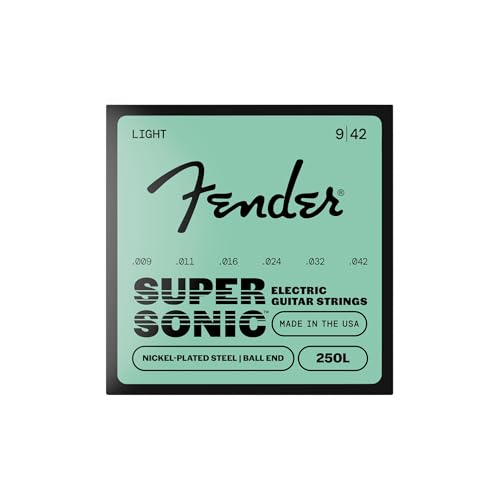 Image of Fender Super 250 Nickel-Plated Steel Electric Guitar Strings, Light Gauge .009-.042, 3-Pack, Model 250L, Model 0730250309