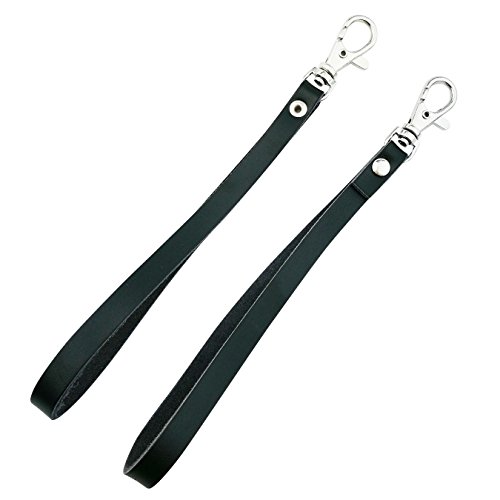 2 pieces Leather Purse Wrist Strap for Wallet Clutch Wristlet Purse Keys Keychain Pouch