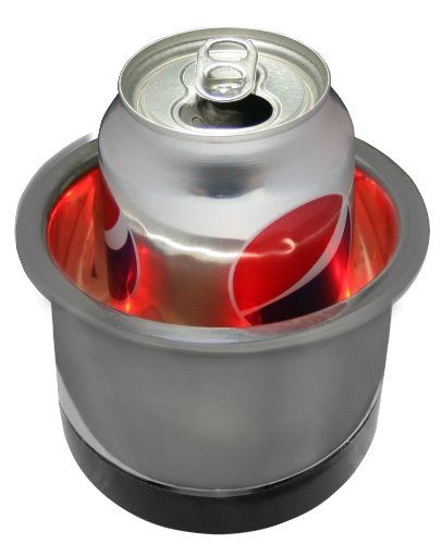 Portavasos de acero inoxidable SeaSense con luz LED