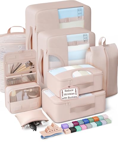 Veken 8 Set Packing Cubes, Cruise Ship Travel Essentials Accessories for...