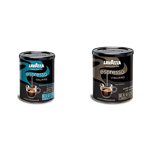 Lavazza Espresso Decaffeinato Ground Coffee Blend, Decaffeinated Medium Roast, 8-Ounce Cans (Pack Of 4) & Espresso Italiano Ground Coffee Blend, Medium Roast, 8-Ounce Cans,Pack Of 4 #TOP6