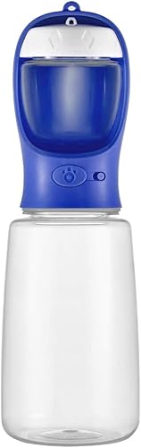 WePet Botella de agua portátil para perros con contenedor de alimentos, 25 onzas + 6 onzas, dispensador de agua para cachorros a prueba de fugas con