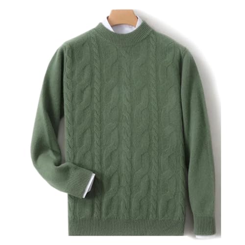 Men's Crewneck Long-Sleeved Pullover Solid Wool Autumn and Winter Thickened Casual Knit Sweater Fashion Tops3