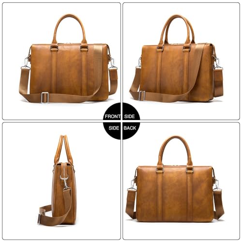 Vintage Men's Briefcase Business Computer Handbag Handmade Business Bag3