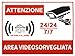 Adesivi Allarme Casa Set di 10, Etichette Videosorveglianza Allarme Polizia, Adesivi Dissuasivi Allarme Impermeabile Anti UV Forte viscosità - 8*6CM