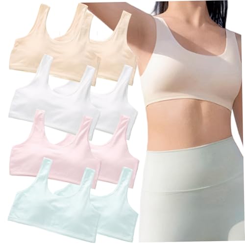 Opiniones de Sujetadores deportivos para Niña más recomendados. 44 Licsaliwe 8 Sujetadores para Adolescentes Sujetadores de Entrenamiento para niñas Deportivos de algodón para niñas Ropa Interior Deportiva elástica para Adolescentes Talla S