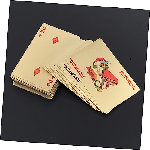 HEMOTON 3stücke Goldene Spielkarten Plattierte Pokerkarten Für Poker Und Kartenspiele Leicht Und Strapazierfähig Für Familienpartys Und Sammlungen – Bild 3
