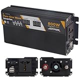 Joyfox Inversor Energia Onda Senoidal Pura 800W 1000W 2000W 2500W 4000W 12v / 24v Para 110v / 220v Usb Conversor Transformador Tensão (12v Para 120v 800W Pico 1600w)
