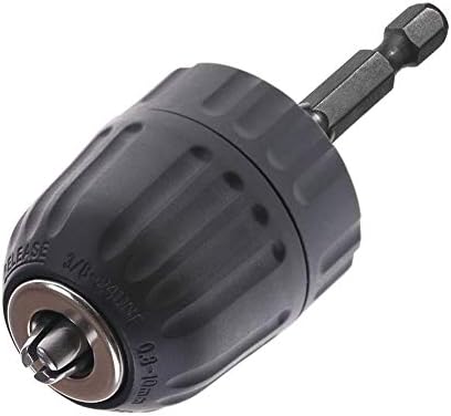 Yakamoz Quick Change 1/4-Inch Hex Shank 0.8-10mm Clamping Capacity Keyless Drill Chuck Screwdriver to Drill Converter Conversion Tool | 3/8-24UNF Mount ¡­