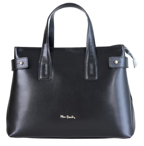PIERRE CARDIN Sac Femme en Cuir Véritable - Grand, Fabriqué en Italie, à Bandoulière,...