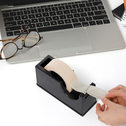 3 Pack Desktop Tape Dispenser Holder with 1 Inch Core and 3 Inch Core, Tape Roll Dispenser Desk Tape Dispenser with Weighted Non-Skid Base for Office Home School (Tape not Included image 2