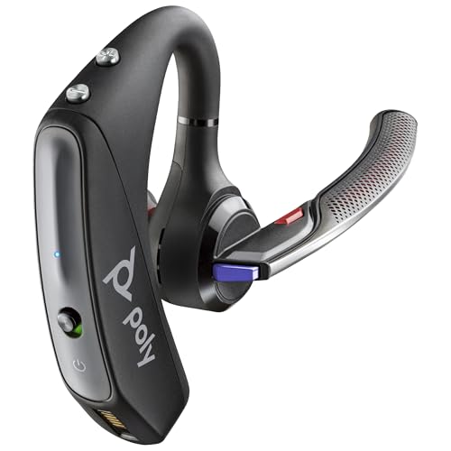 Poly Voyager 5200 Office Bluetooth Mono Headset für Tischtelefon, Mobiltelefon und PC mit USB-C für Microsoft Teams