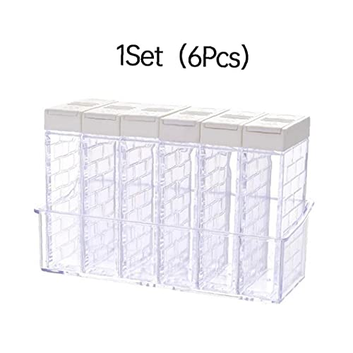 Spice Shaker Box, 6 Pack Salt & Pepper Spice Shaker Box, Camping Kruiden Doos voor Opslag Keuken Creating White Home… - Image 5