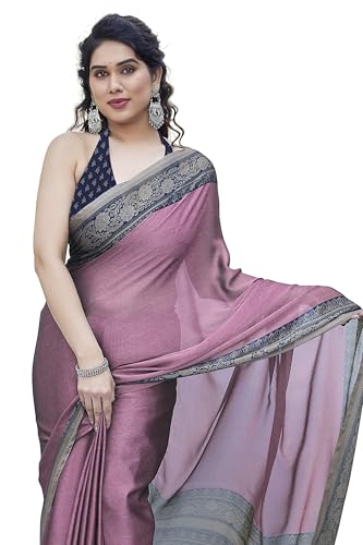 Image of MIRCHI FASHION Women Saree Ethnic Motif Print Chiffon | Breathable Lightweight Plain Weave Sari for Office and Daily Use (Available in 20 Designs)