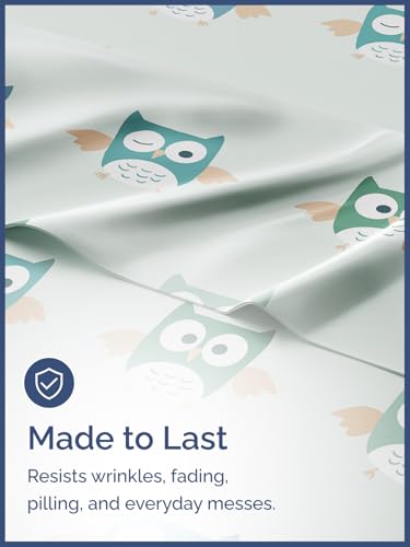 Image of CGK Unlimited Kids Queen Size Owls Bed Sheets - 4 Piece Kids Owls Sheet Set