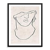 Sincerely, Not Minimalist One Line Drawing Art Print Body Shape Greek Goddess Sculpture Poster...