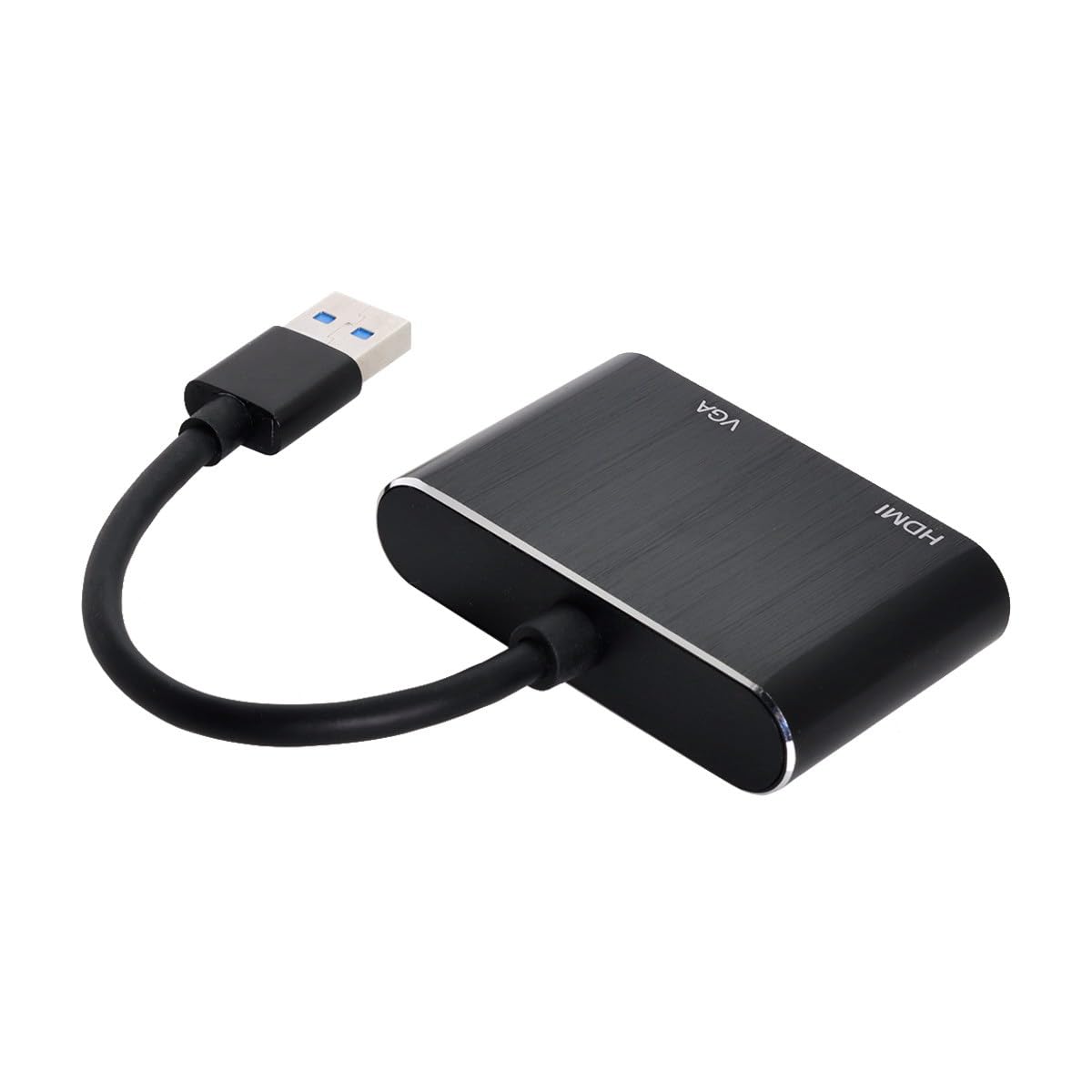 Cablecc Câble adaptateur USB 3.0 et 2.0 vers HDMI et VGA HDTV Carte graphique externe pour ordinateur portable Windows MacBook