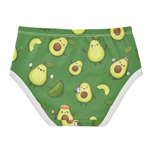 Fun Print Girls Underwear Toddlers 2t Cotton Panties for Girl Cute Cartoon Avocados Green Briefs Girls Undies2